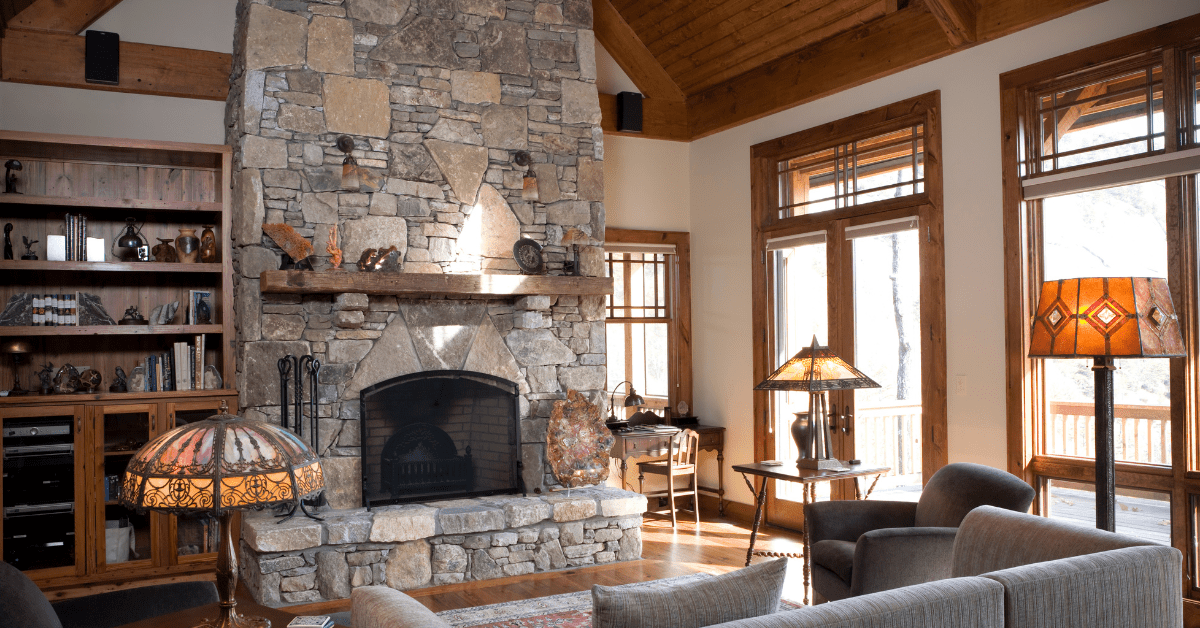 The Game&amp;Changing Impact of a Floor&amp;to&amp;Ceiling Stone Fireplace