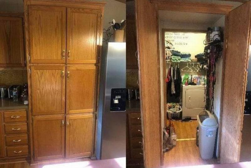 room behind cupboard 