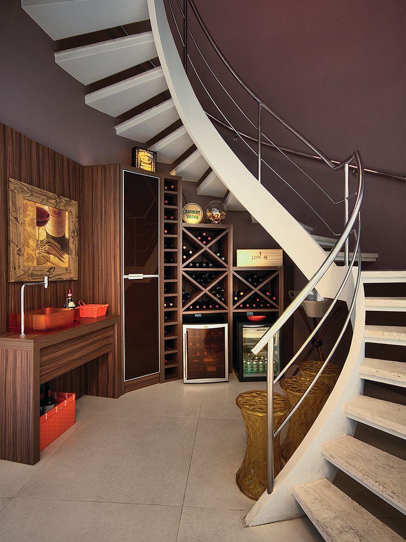 wine cellar under kitchen floor