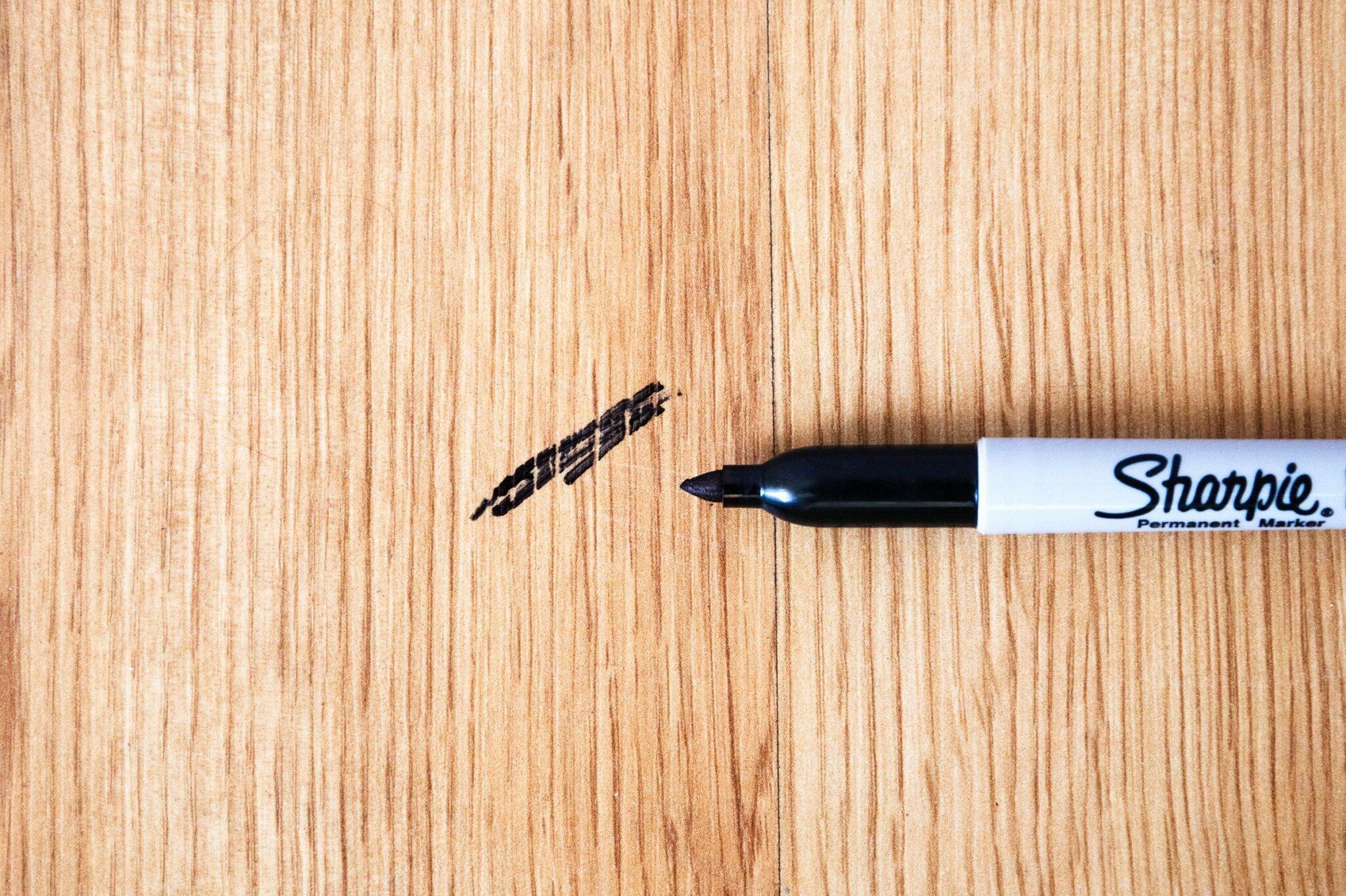 how to get sharpie off of laminate countertop